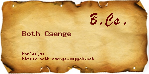 Both Csenge névjegykártya